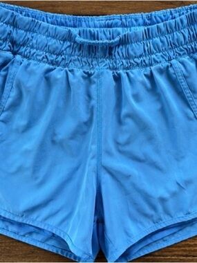 Avia Light Blue Women's Athletic Shorts with Elastic Waist